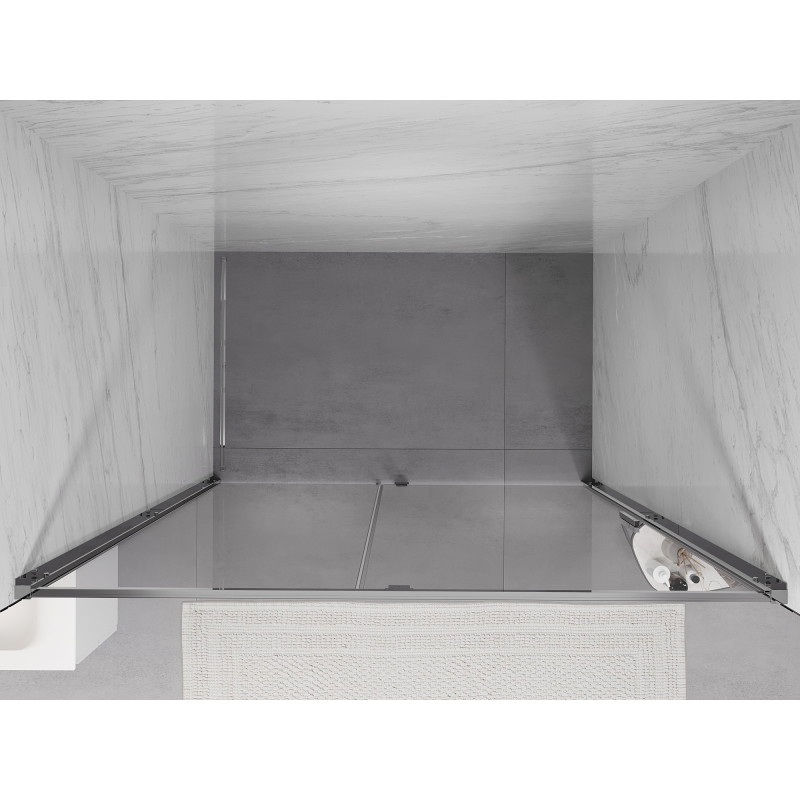 Mexen Exo-R drzwi prysznicowe uchylne 155 cm, transparent, chrom - 819-155-000-01-00