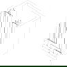 Mexen Velar Duo drzwi prysznicowe rozsuwane 200 cm, grafit, chrom - 871-200-000-42-01