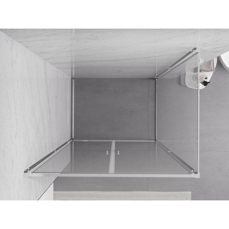 Mexen Exo-B Duo kabina prysznicowa uchylna 100 x 75 cm, transparent, chrom - 814-100-075-01-00