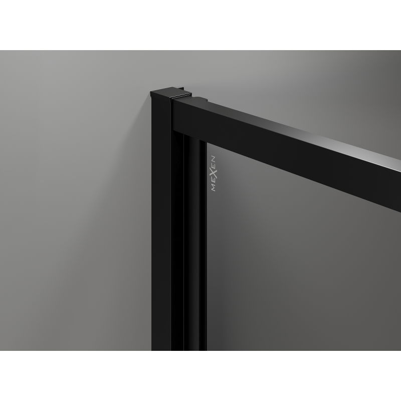 Mexen Exo drzwi prysznicowe podwójne uchylne 70 cm, transparent, czarne - 814-070-000-70-00