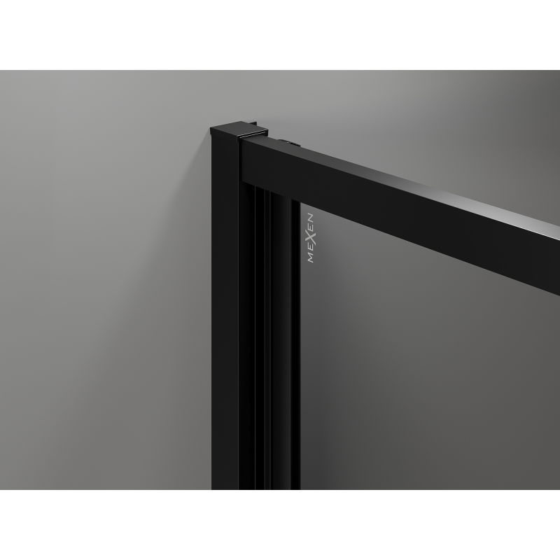 Mexen Exo drzwi prysznicowe składane 90 cm, transparent, czarne - 816-090-000-70-00