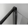 Mexen Exo drzwi prysznicowe składane 85 cm, transparent, czarne - 816-085-000-70-00