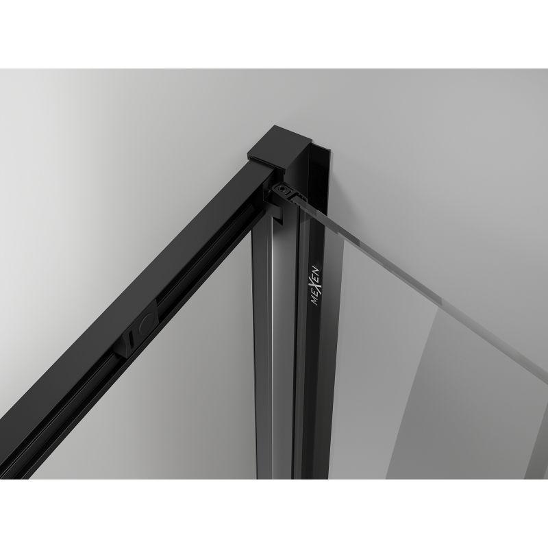 Mexen Exo drzwi prysznicowe składane 90 cm, transparent, czarne - 816-090-000-70-00
