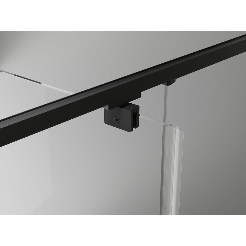 Mexen Exo drzwi prysznicowe uchylne 160 cm, transparent, czarne - 819-160-000-70-00