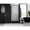 Mexen Exo-B Duo drzwi prysznicowe podwójne uchylne 70 cm, transparent, czarne - 814-070-000-70-00