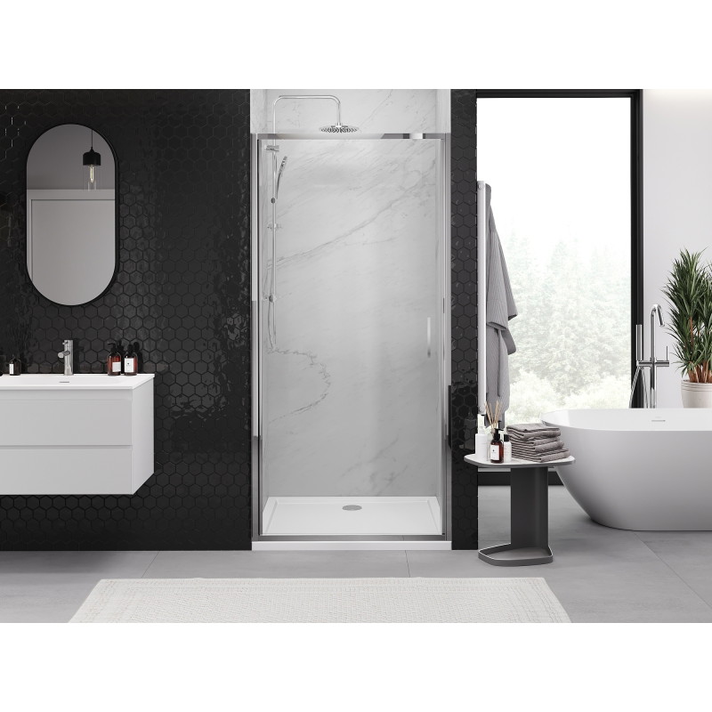 Mexen Exo-B drzwi prysznicowe uchylne 100 cm, transparent, chrom - 817-100-000-01-00