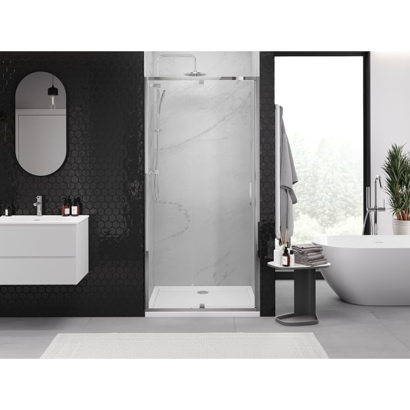 Mexen Exo drzwi prysznicowe uchylne 115 cm, transparent, chrom - 819-115-000-01-00
