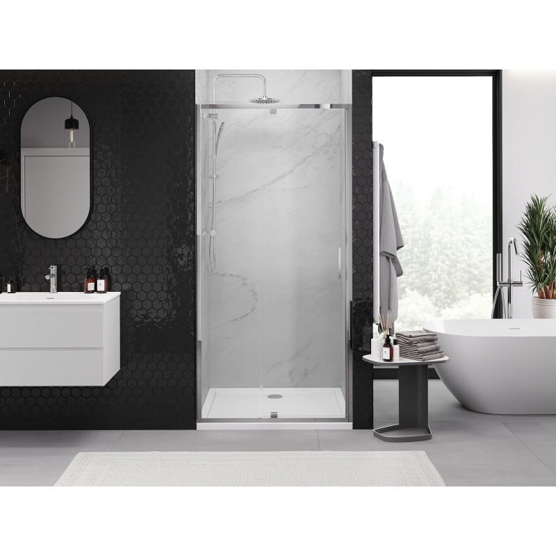 Mexen Exo drzwi prysznicowe uchylne 100 cm, transparent, chrom - 819-100-000-01-00