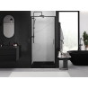 Mexen Exo-R drzwi prysznicowe uchylne 110 cm, transparent, czarne - 819-110-000-70-00