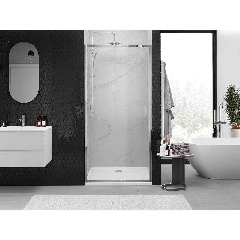 Mexen Exo drzwi prysznicowe rozsuwane 105 cm, transparent, chrom - 8151-105-000-01-00