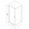 Mexen Exo-B kabina prysznicowa uchylna 85 x 80 cm, transparent, chrom - 817-085-080-01-00