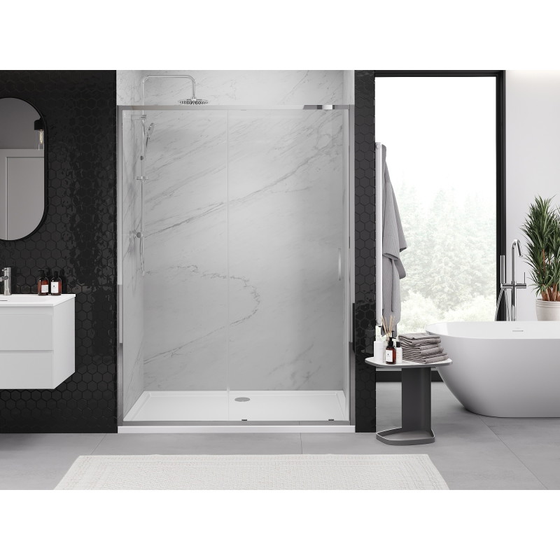 Mexen Exo-S drzwi prysznicowe rozsuwane 130 cm, transparent, chrom - 8151-130-000-01-00