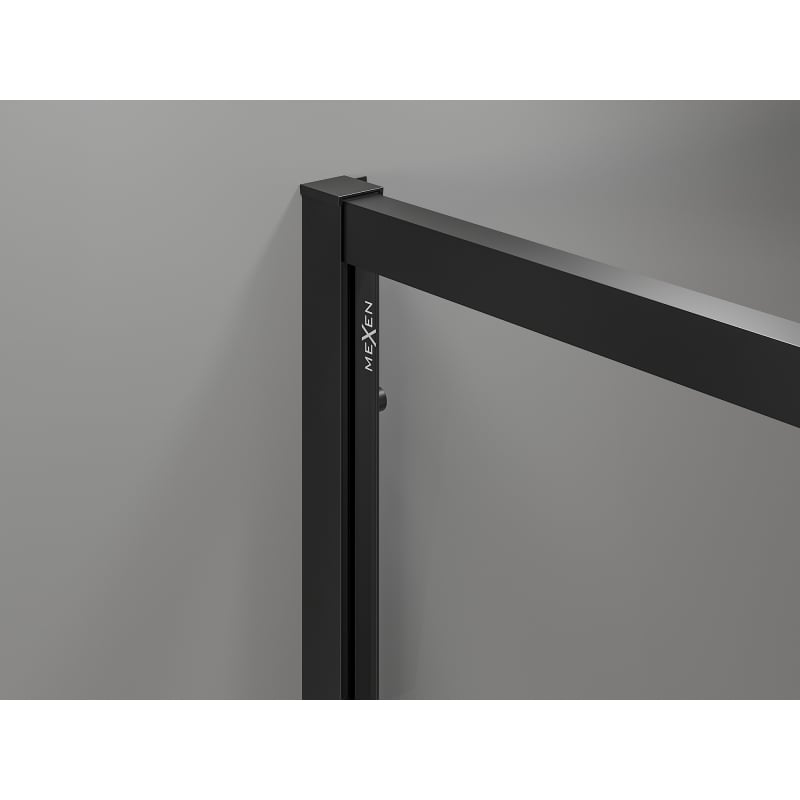 Mexen Exo drzwi prysznicowe rozsuwane 90 cm, transparent, czarne - 8151-090-000-70-00