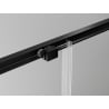 Mexen Exo drzwi prysznicowe rozsuwane 160 cm, transparent, czarne - 8151-160-000-70-00