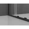 Mexen Exo drzwi prysznicowe rozsuwane 160 cm, transparent, czarne - 8151-160-000-70-00