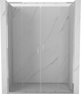 Mexen Exo-S Duo drzwi prysznicowe podwójne rozsuwane 140 cm, transparent, chrom - 8152-140-000-01-00