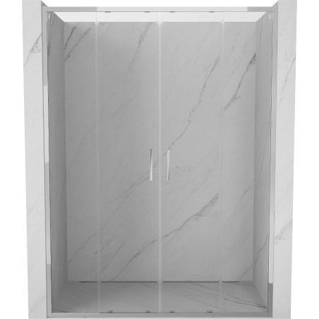 Mexen Exo-S Duo drzwi prysznicowe podwójne rozsuwane 150 cm, transparent, chrom - 8152-150-000-01-00