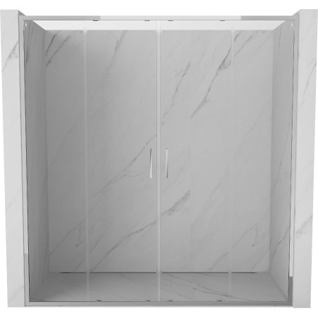 Mexen Exo-S Duo drzwi prysznicowe podwójne rozsuwane 190 cm, transparent, chrom - 8152-190-000-01-00