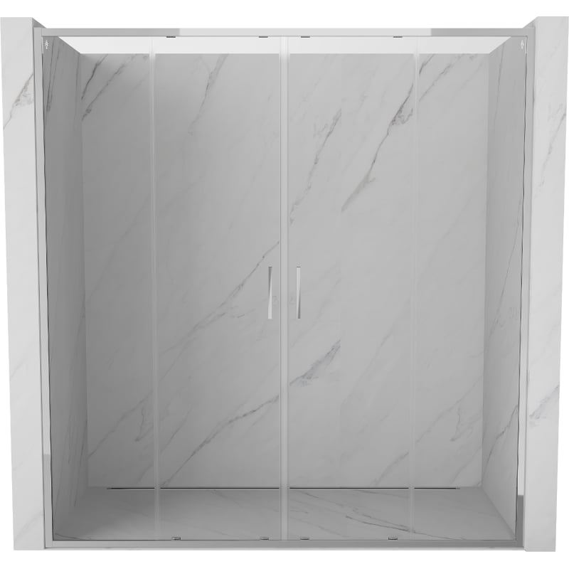 Mexen Exo drzwi prysznicowe podwójne rozsuwane 200 cm, transparent, chrom - 8152-200-000-01-00