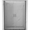 Mexen Exo-S Duo drzwi prysznicowe podwójne rozsuwane 130 cm, transparent, czarne - 8152-130-000-70-00