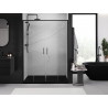 Mexen Exo-S Duo drzwi prysznicowe podwójne rozsuwane 130 cm, transparent, czarne - 8152-130-000-70-00