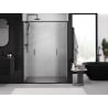 Mexen Exo drzwi prysznicowe podwójne rozsuwane 130 cm, transparent, czarne - 8152-130-000-70-00