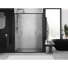 Mexen Exo-S Duo drzwi prysznicowe podwójne rozsuwane 130 cm, transparent, czarne - 8152-130-000-70-00