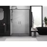 Mexen Exo drzwi prysznicowe podwójne rozsuwane 140 cm, transparent, czarne - 8152-140-000-70-00