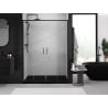 Mexen Exo drzwi prysznicowe podwójne rozsuwane 140 cm, transparent, czarne - 8152-140-000-70-00