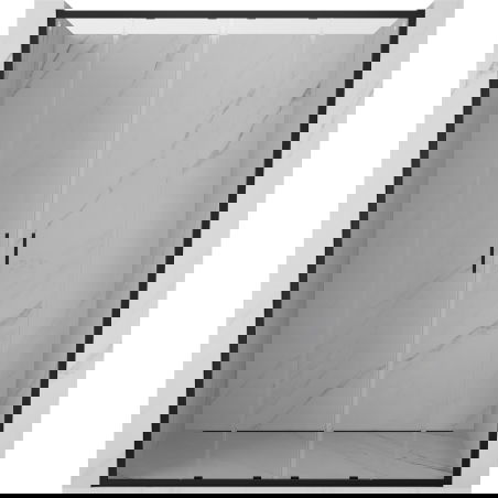Mexen Exo drzwi prysznicowe podwójne rozsuwane 150 cm, transparent, czarne - 8152-150-000-70-00