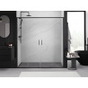 Mexen Exo-S Duo drzwi prysznicowe podwójne rozsuwane 170 cm, transparent, czarne - 8152-170-000-70-00