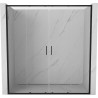Mexen Exo-S Duo drzwi prysznicowe podwójne rozsuwane 170 cm, transparent, czarne - 8152-170-000-70-00