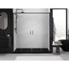 Mexen Exo drzwi prysznicowe podwójne rozsuwane 170 cm, transparent, czarne - 8152-170-000-70-00