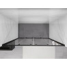 Mexen Exo-S Duo drzwi prysznicowe podwójne rozsuwane 170 cm, transparent, czarne - 8152-170-000-70-00
