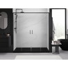 Mexen Exo-S Duo drzwi prysznicowe podwójne rozsuwane 180 cm, transparent, czarne - 8152-180-000-70-00