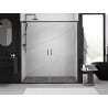 Mexen Exo drzwi prysznicowe podwójne rozsuwane 200 cm, transparent, czarne - 8152-200-000-70-00