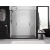 Mexen Exo drzwi prysznicowe podwójne rozsuwane 200 cm, transparent, czarne - 8152-200-000-70-00
