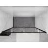 Mexen Exo drzwi prysznicowe podwójne rozsuwane 200 cm, transparent, czarne - 8152-200-000-70-00