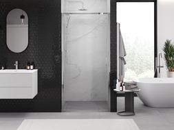 Mexen Exo drzwi prysznicowe uchylne 100 cm, transparent, chrom - 8181-100-000-01-00