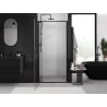 Mexen Exo drzwi prysznicowe uchylne 60 cm, transparent, czarne - 8181-060-000-70-00