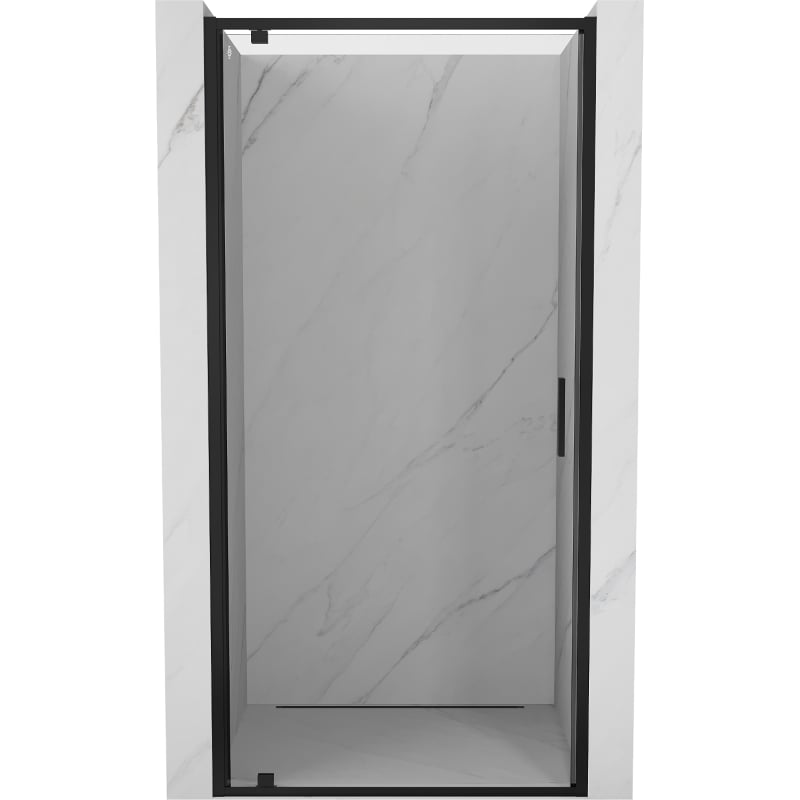 Mexen Exo drzwi prysznicowe uchylne 100 cm, transparent, czarne - 8181-100-000-70-00