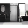 Mexen Exo-BR drzwi prysznicowe uchylne 100 cm, transparent, czarne - 8181-100-000-70-00