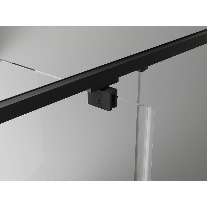 Mexen Exo drzwi prysznicowe podwójne uchylne 70 cm, transparent, czarne - 8182-070-000-70-00