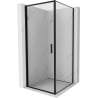 Mexen Exo kabina prysznicowa uchylna 70 x 70 cm, transparent, czarna - 817-070-070-70-00