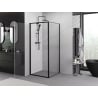 Mexen Exo kabina prysznicowa uchylna 70 x 70 cm, transparent, czarna - 817-070-070-70-00
