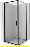 Mexen Exo kabina prysznicowa uchylna 80 x 80 cm, transparent, czarna - 817-080-080-70-00