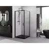 Mexen Exo kabina prysznicowa uchylna 85 x 85 cm, transparent, czarna - 817-085-085-70-00