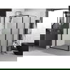 Mexen Exo kabina prysznicowa uchylna 80 x 100 cm, transparent, czarna - 817-080-100-70-00