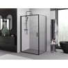 Mexen Exo-B kabina prysznicowa uchylna 85 x 100 cm, transparent, czarna - 817-085-100-70-00