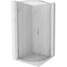 Mexen Exo kabina prysznicowa półokrągła rozsuwana 80 x 80 cm, transparent, chrom - 8132-080-080-01-00